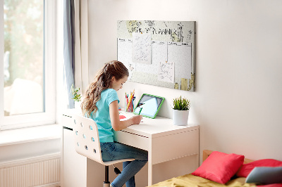 Quadro em cortiça Planejador de cactos