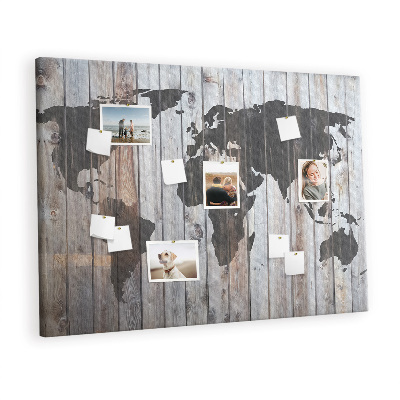 Painel em cortiça O mundo a bordo