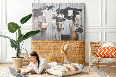 Painel em cortiça O mundo a bordo