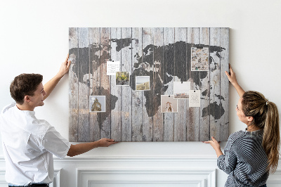 Painel em cortiça O mundo a bordo
