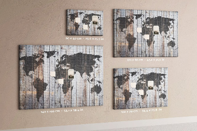 Painel em cortiça O mundo a bordo