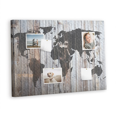 Painel em cortiça O mundo a bordo