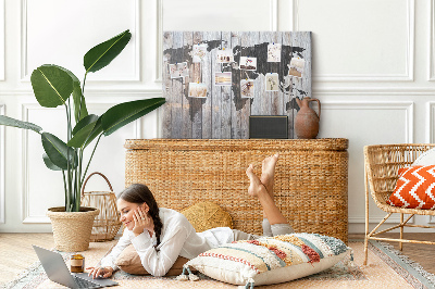 Painel em cortiça O mundo a bordo