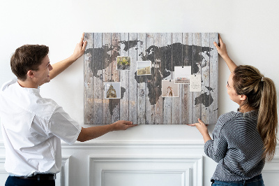 Painel em cortiça O mundo a bordo