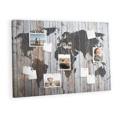 Painel em cortiça O mundo a bordo