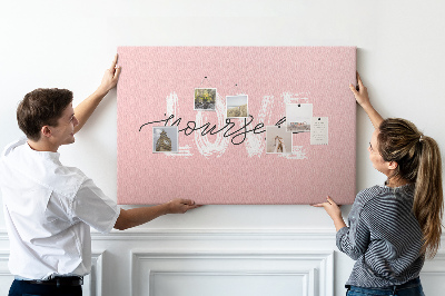 Quadro de aviso de cortiça A inscrição ame a si mesmo