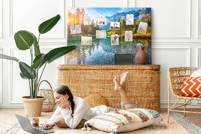 Quadro em cortiça Paisagem de montanhas fluviais