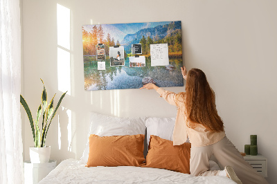 Quadro em cortiça Paisagem de montanhas fluviais