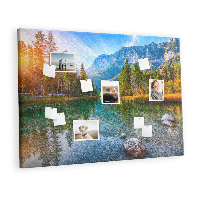 Quadro em cortiça Paisagem de montanhas fluviais