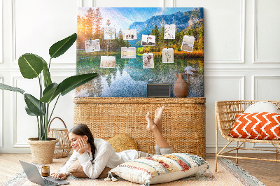 Quadro em cortiça Paisagem de montanhas fluviais