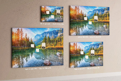 Quadro em cortiça Paisagem de montanhas fluviais