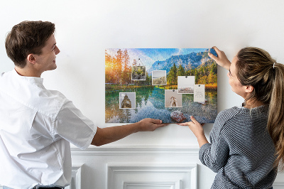 Quadro em cortiça Paisagem de montanhas fluviais