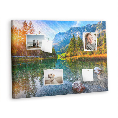 Quadro em cortiça Paisagem de montanhas fluviais