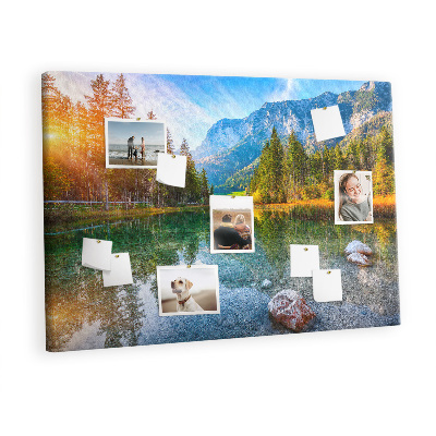 Quadro em cortiça Paisagem de montanhas fluviais