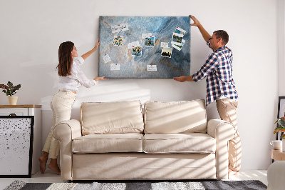 Quadro de aviso de cortiça Padrão de mármore