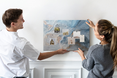 Quadro de aviso de cortiça Padrão de mármore