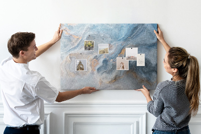 Quadro de aviso de cortiça Padrão de mármore