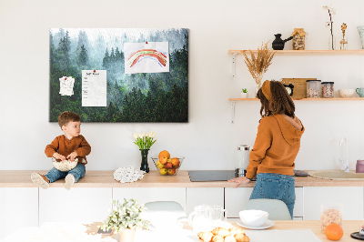 Painel em cortiça Floresta enevoada