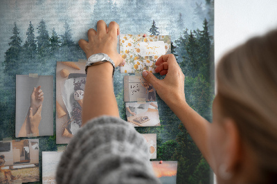 Painel em cortiça Floresta enevoada