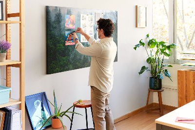 Painel em cortiça Floresta enevoada