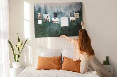 Painel em cortiça Floresta enevoada