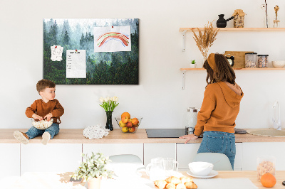 Painel em cortiça Floresta enevoada