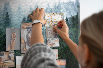 Painel em cortiça Floresta enevoada