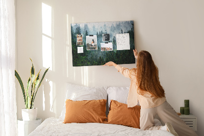 Painel em cortiça Floresta enevoada