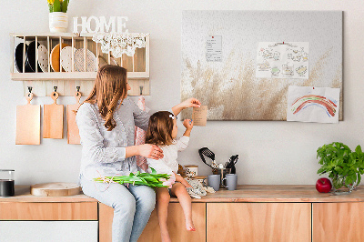 Quadro de aviso de cortiça Abstração de cereais