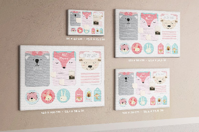 Quadro em cortiça Marcadores Felizes