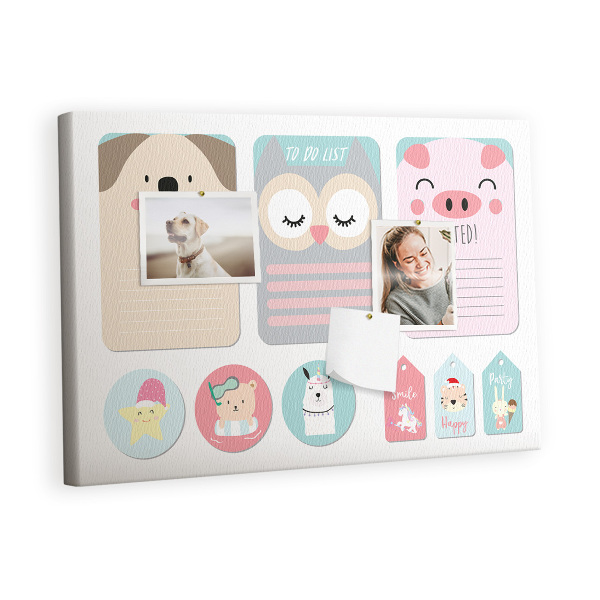 Painel em cortiça Cartões Felizes