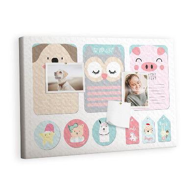 Painel em cortiça Cartões Felizes