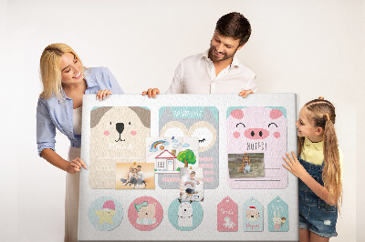 Painel em cortiça Cartões Felizes