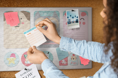 Painel em cortiça Cartões Felizes