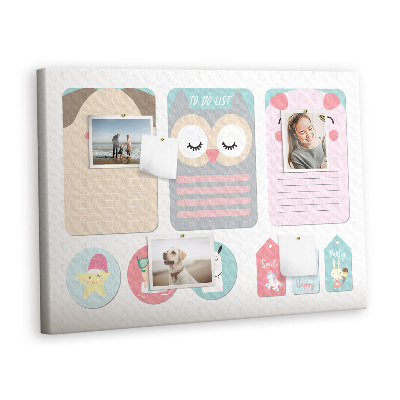 Painel em cortiça Cartões Felizes