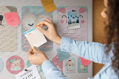 Painel em cortiça Cartões Felizes