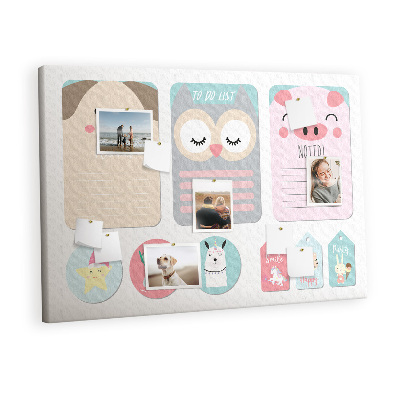 Painel em cortiça Cartões Felizes