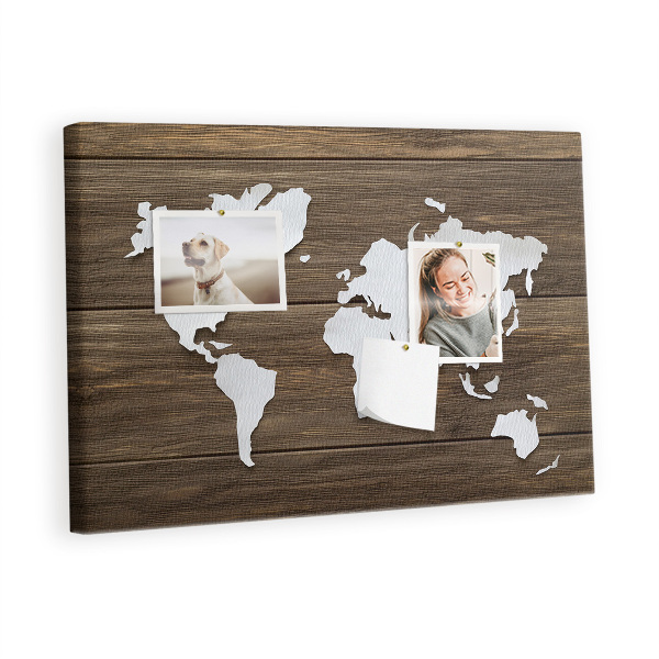 Quadro em cortiça O mundo a bordo