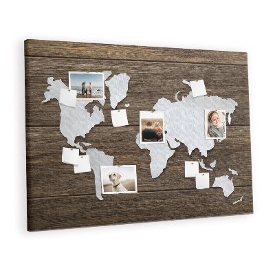 Quadro em cortiça O mundo a bordo