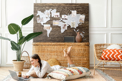 Quadro em cortiça O mundo a bordo