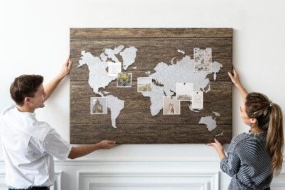 Quadro em cortiça O mundo a bordo