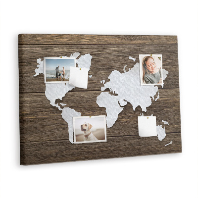 Quadro em cortiça O mundo a bordo