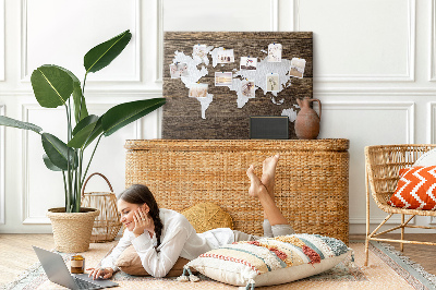 Quadro em cortiça O mundo a bordo