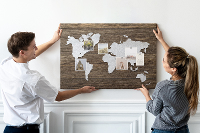 Quadro em cortiça O mundo a bordo