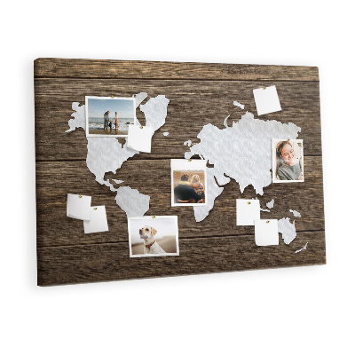 Quadro em cortiça O mundo a bordo