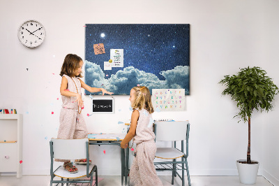 Quadro de aviso de cortiça Céu noturno