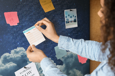 Quadro de aviso de cortiça Céu noturno