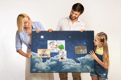 Quadro de aviso de cortiça Céu noturno