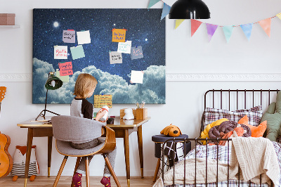 Quadro de aviso de cortiça Céu noturno