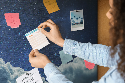 Quadro de aviso de cortiça Céu noturno